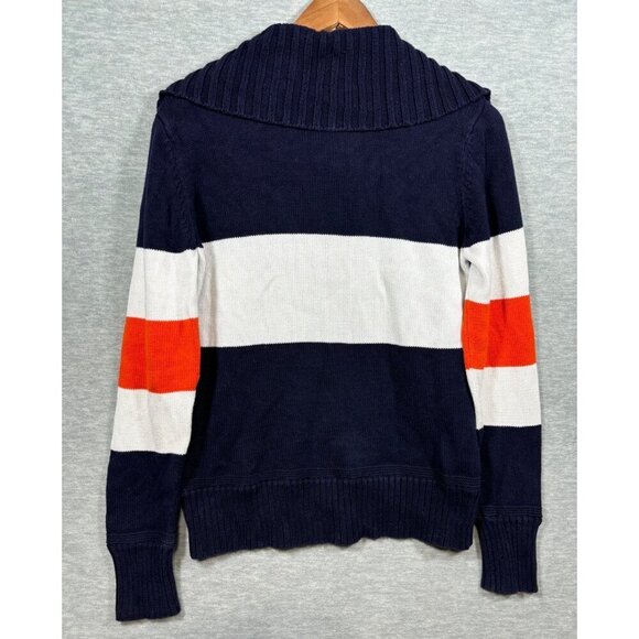 Lauren Ralph Lauren LRL Womens Striped Knit Sweater Sz L Blue Casual - Picture 5 of 5